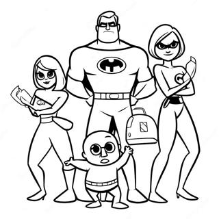 Pagina Para Colorear De La Familia Incredibles 2 35333-29398