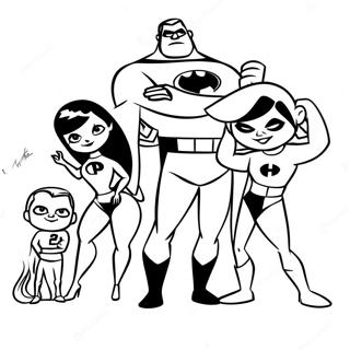 Pagina Para Colorear De La Familia Incredibles 2 35333-29399