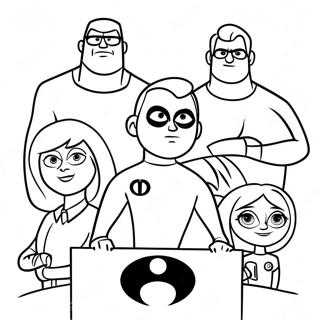 Pagina Para Colorear De La Familia Incredibles 2 35333-29400