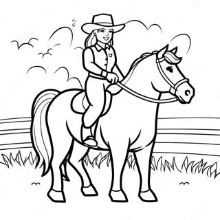 Pagina Para Colorear De Chica Campesina Montando A Caballo 35384-29444