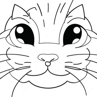 Pagina Para Colorear De Cara De Gato Linda 35424-29475