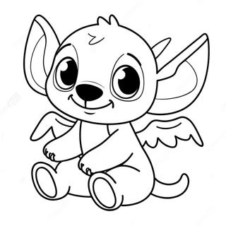 Pagina Para Colorear De Stitch Y Angel Adorables 3559-2890