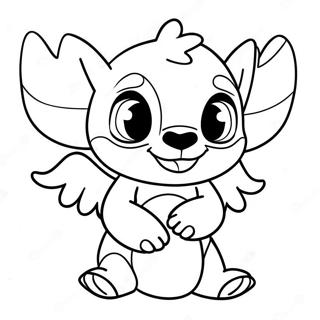 Pagina Para Colorear De Stitch Y Angel Adorables 3559-2891