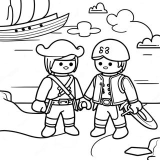 Pagina Para Colorear De La Aventura Pirata De Playmobil 35644-29651