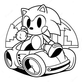 Coche Sonic Páginas Para Colorear