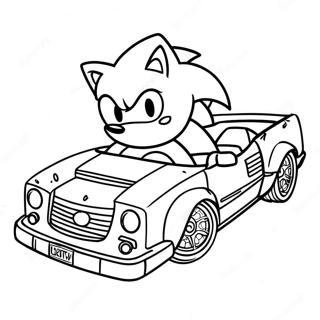 Pagina Para Colorear Del Coche De Sonic 35653-29654