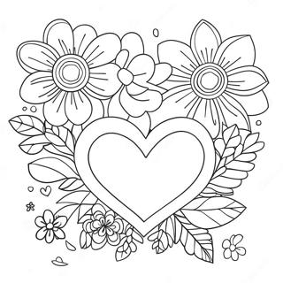 Pagina Para Colorear De Flores En Forma De Corazon 3570-2901