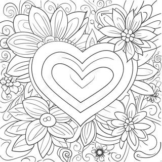 Pagina Para Colorear De Flores En Forma De Corazon 3570-2902