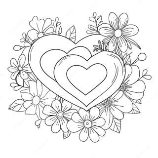 Pagina Para Colorear De Flores En Forma De Corazon 3570-2904