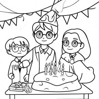 Pagina Para Colorear Fiesta De Cumpleanos De Harry Potter 35773-29750