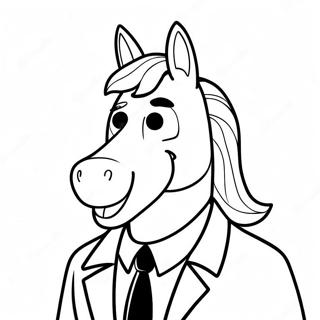 Pagina Para Colorear De Bojack Horseman En Una Pose Dramatica 35844-29809