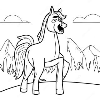 Pagina Para Colorear De Bojack Horseman En Una Pose Dramatica 35844-29810