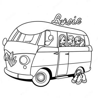 Pagina Para Colorear De Barbie En La Camper Con Amigos 35874-29835