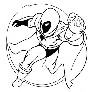 Pagina Para Colorear De Moon Knight En Accion 35884-29842