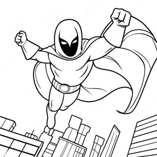 Pagina Para Colorear De Moon Knight En Accion 35884-29843