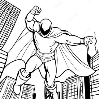 Pagina Para Colorear De Moon Knight En Accion 35884-29941