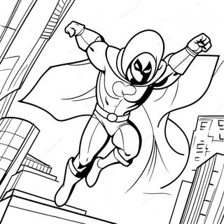 Pagina Para Colorear De Moon Knight En Accion 35884 29944