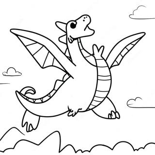 Pagina Para Colorear De Garchomp Volando En El Cielo 35924-29874