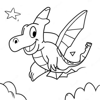 Pagina Para Colorear De Garchomp Volando En El Cielo 35924-29971