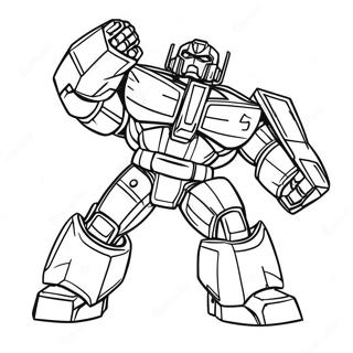 Ironhide En Pose De Batalla Pagina Para Colorear 35934-29881