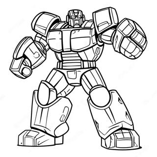 Ironhide En Pose De Batalla Pagina Para Colorear 35934-29882