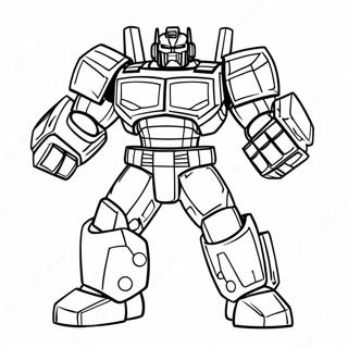 Ironhide En Pose De Batalla Pagina Para Colorear 35934-29977