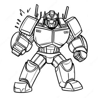 Ironhide En Pose De Batalla Pagina Para Colorear 35934-29978