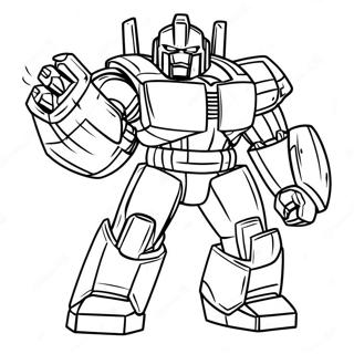 Ironhide En Pose De Batalla Pagina Para Colorear 35934-29979