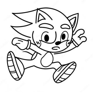 Pagina Para Colorear De Sonic El Erizo Corriendo Rapido 35954-29900