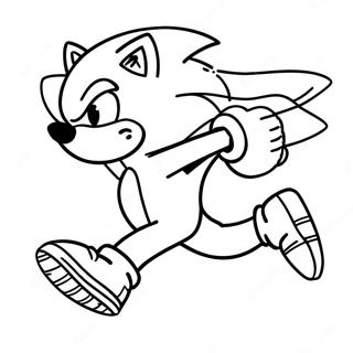 Pagina Para Colorear De Sonic El Erizo Corriendo Rapido 35954-29993