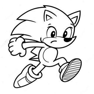 Pagina Para Colorear De Sonic El Erizo Corriendo Rapido 35954-29994