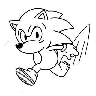 Pagina Para Colorear De Sonic El Erizo Corriendo Rapido 35954-29995