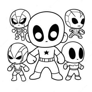 Pagina Para Colorear De Chibi Marvel 36083-30100