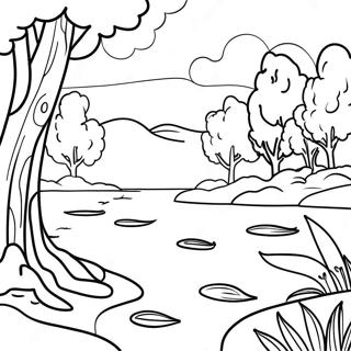 Pagina Para Colorear De Una Escena Natural Calmante 36154-30160