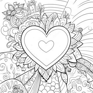 Pagina Para Colorear Colorido Corazon De Dios Es Amor 36164-30166