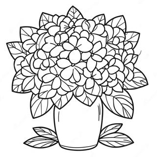 Pagina Para Colorear Hermoso Ramo De Hortensias 36184-30184