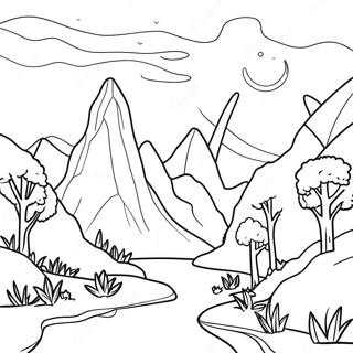 Pagina Para Colorear Paisaje De Fantasia Midjourney 36194-30190