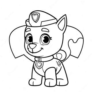 San Valentín De Paw Patrol Páginas Para Colorear