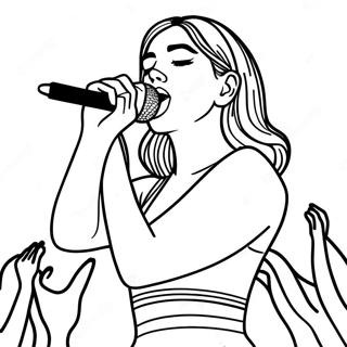 Pagina Para Colorear Dua Lipa Actuando En El Escenario 36224-30217