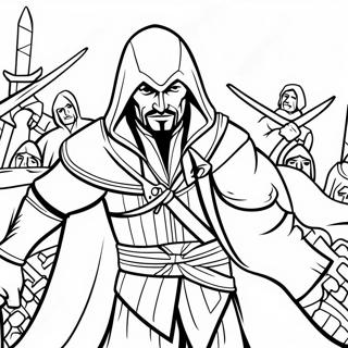 Pagina Para Colorear De Ezio Auditore En Accion 36264-30247