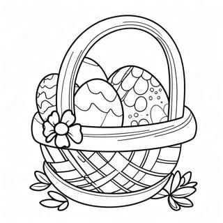 Pagina Para Colorear De Huevos De Pascua Coloridos En Una Cesta 36344-30310