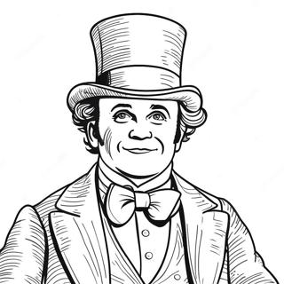 Pagina Para Colorear De Pt Barnum En Un Disfraz Colorido 36465-30404