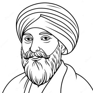 Pagina Para Colorear De Turbante Sikh Colorido 36495-30428