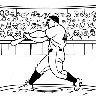 Pagina Para Colorear De Jackie Robinson Bateando Un Jonron 36505-30434