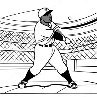 Pagina Para Colorear De Jackie Robinson Bateando Un Jonron 36505-30435