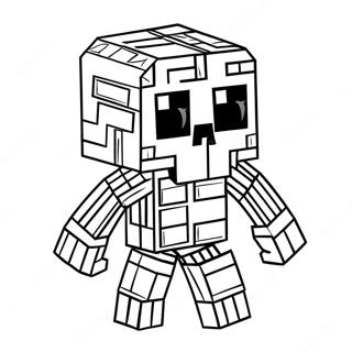 Pagina Para Colorear De Esqueleto Mutante De Minecraft 36524-30457