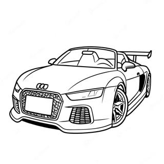 Pagina Para Colorear De Coche De Carreras Audi 36545-30461