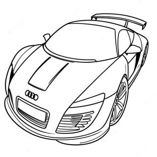 Pagina Para Colorear De Coche De Carreras Audi 36545-30464