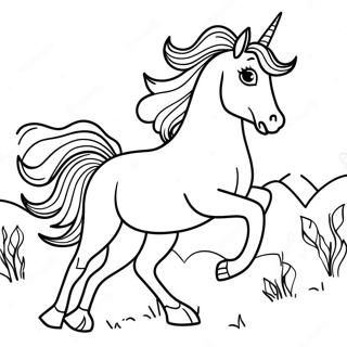 Pagina Para Colorear De Caballo Salvaje Realista Galopando 3669-2979