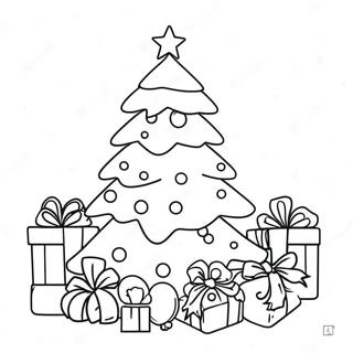 Pagina Para Colorear De Un Arbol De Navidad Festivo 36746-30611